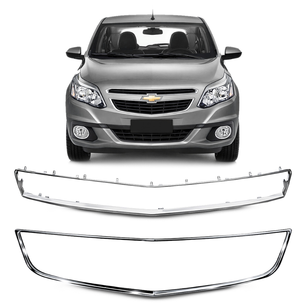 Kit Friso Grade Radiador Agile Montana 2011 a 2021 Cromado