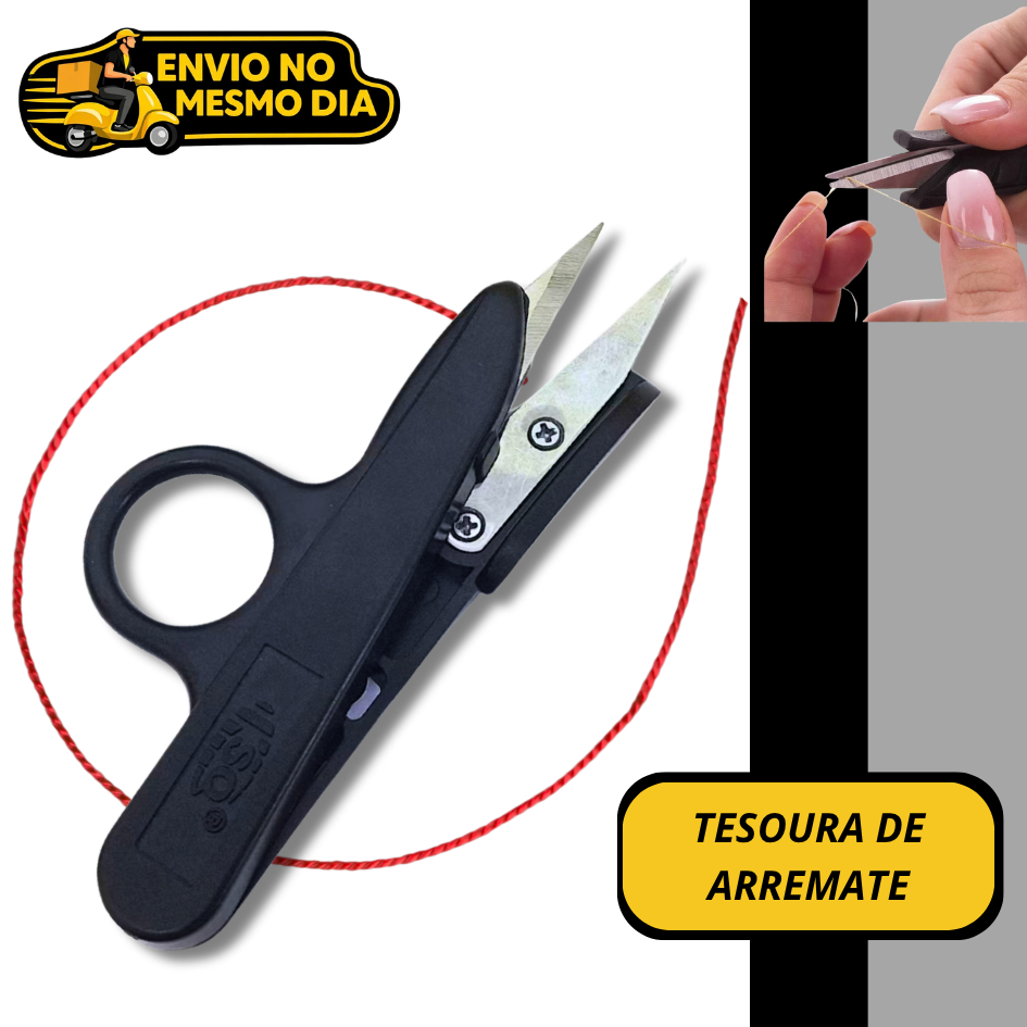 Tesoura Tecelao de Arremate Pic para Costura Profissional Artesanato Corte de Linha Fio Bordado