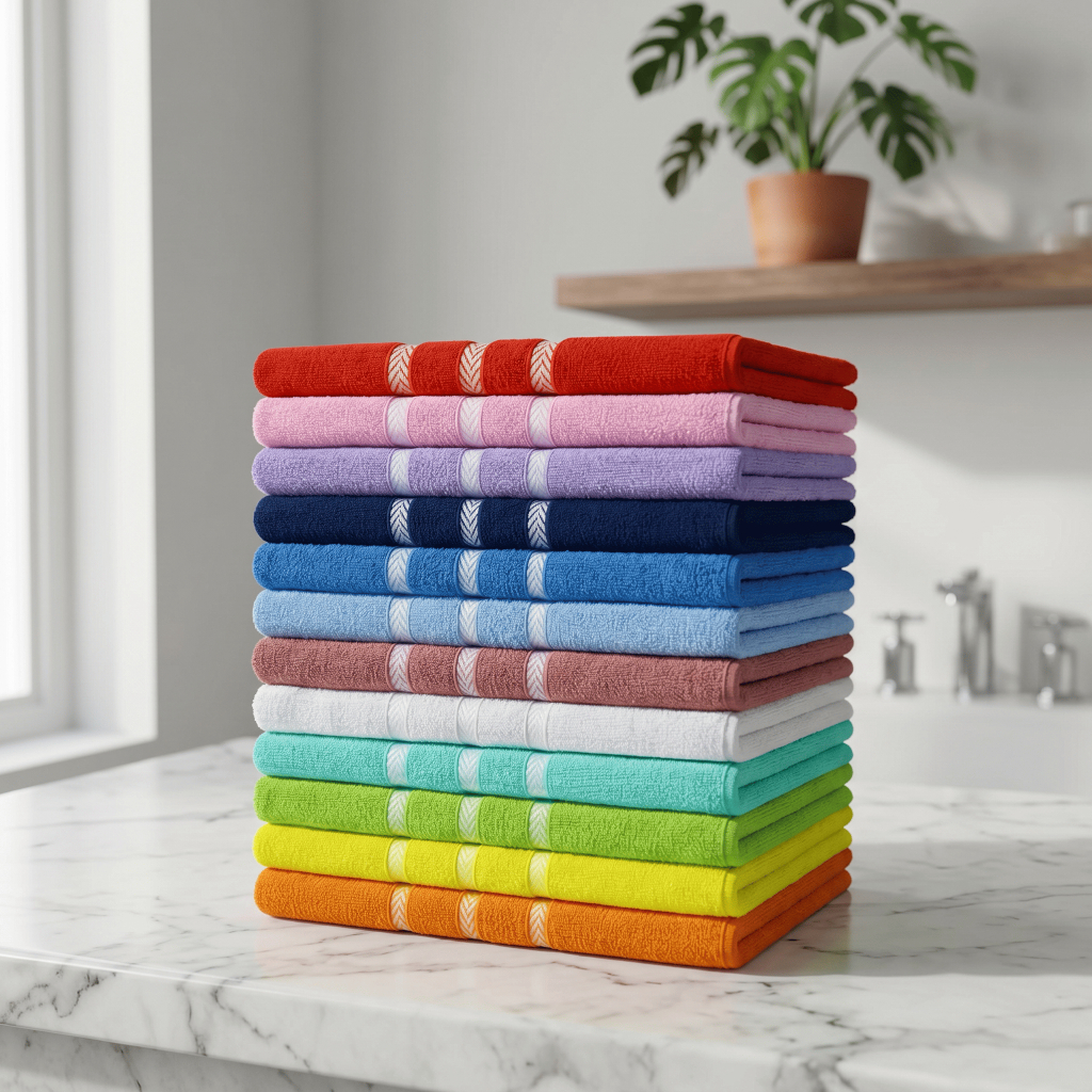 Kit 10 Toalha De Rosto 40x70cm 100% Algodão Alta Absorção Sortido