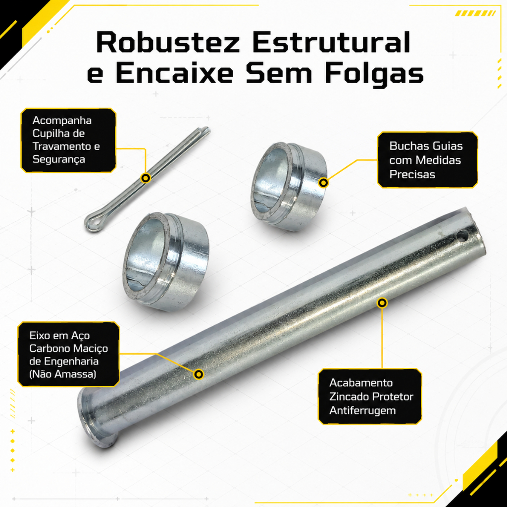 Kit Eixo Macico Bucha Cavalete Central CG ML 125 Ate 1999