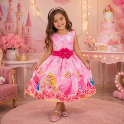 Vestido Branco Temático Princesa Bela Adormecida