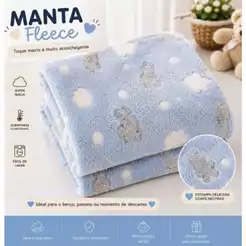 Manta Fleece Bebê Macia e Confortável | Cobertor Infantil para Berço, Carrinho e Maternidade