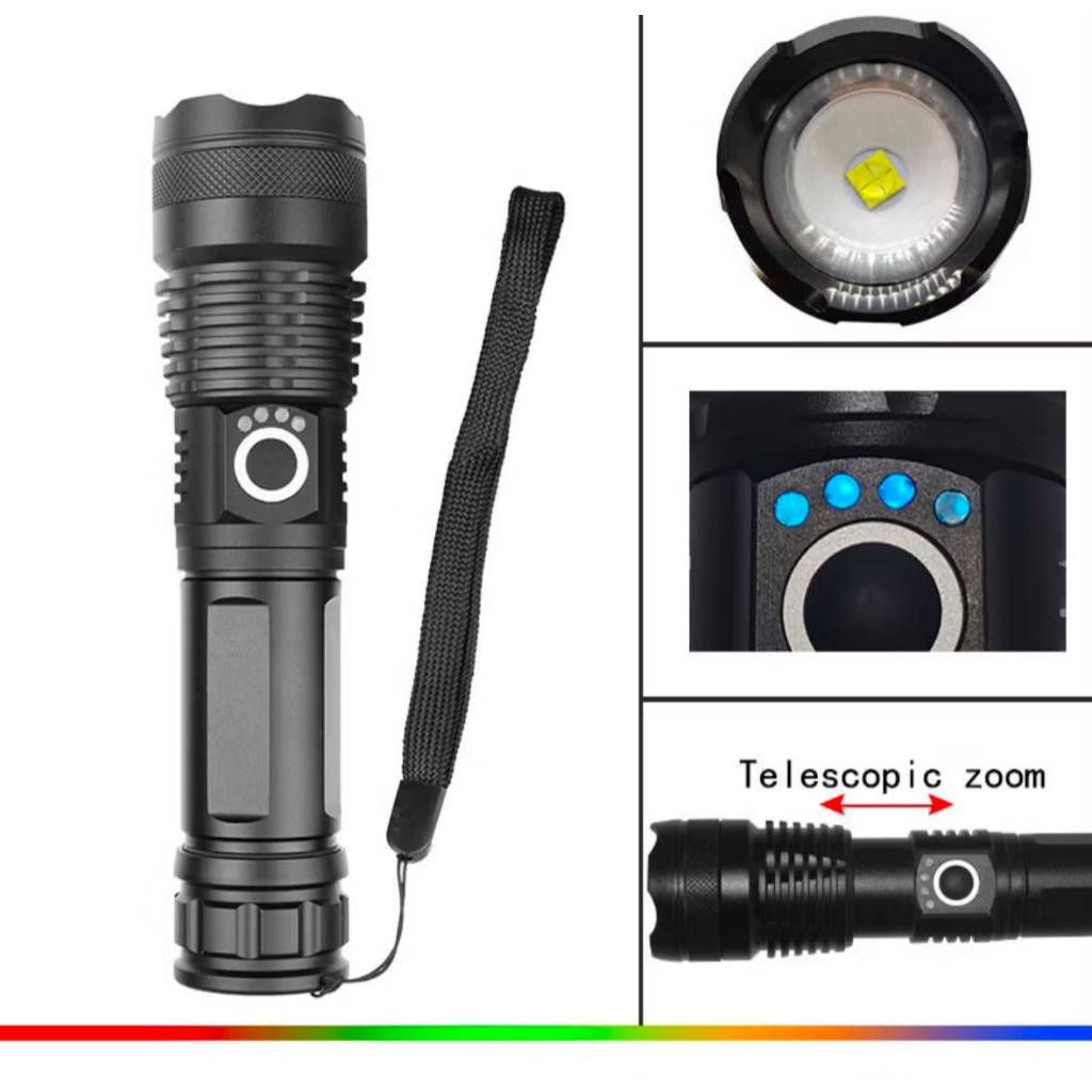 Lanterna T6 Potente Recarregável para Pesca e Aventuras