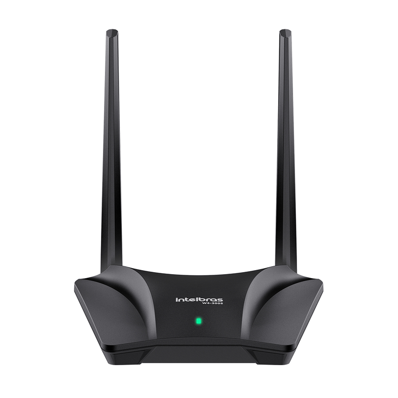 Roteador Wi-Force W4-300S Intelbras Wi-Fi 4 300Mbps 2 Antenas 4 Portas Fast IPv6 App Meu Wi-Fi