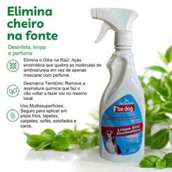 Limpa Xixi Enzimático Removedor de Odor e Desmarca Território para Cachorro Be Dog 500mL