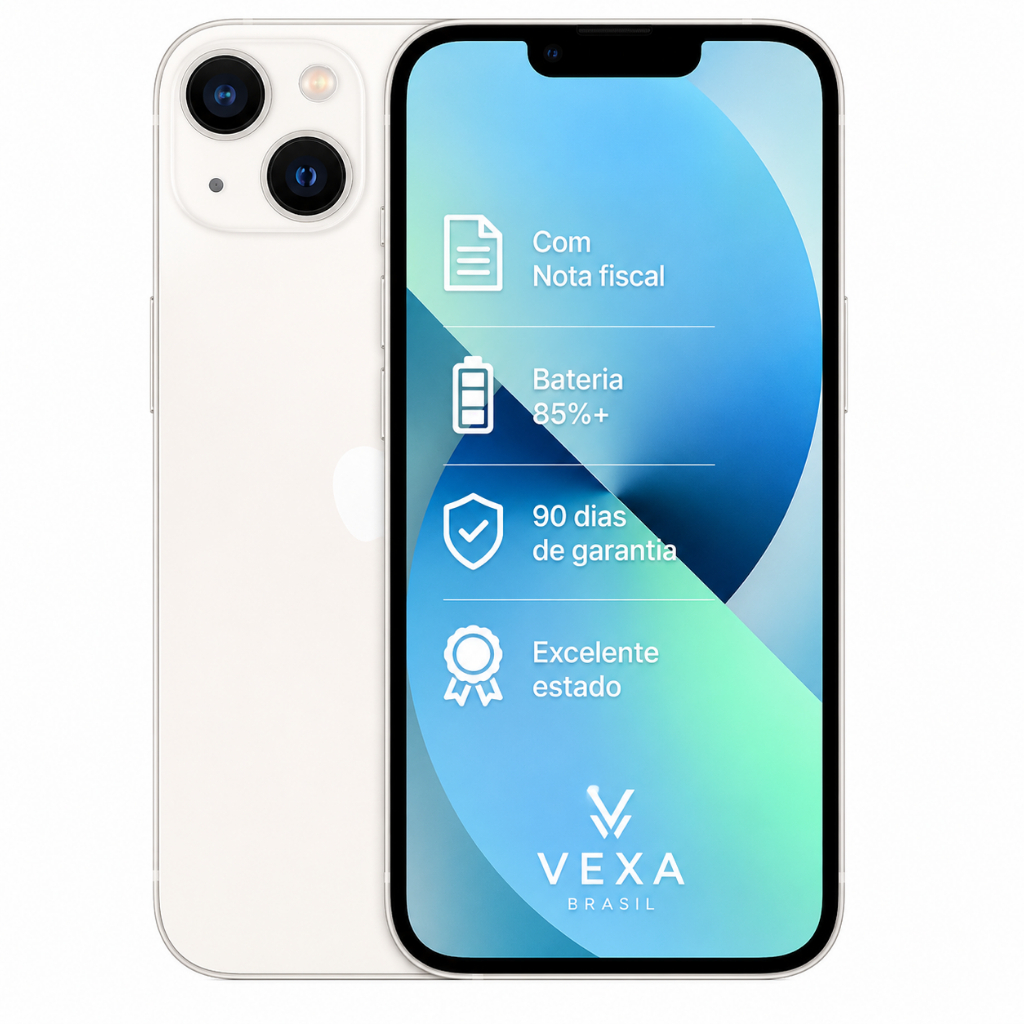 Apple iPhone 13 128GB Branco | Semi Novo Premium | Bateria Mínima 85%