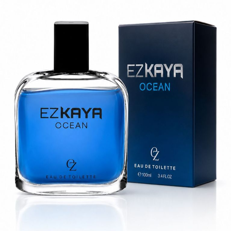 Perfume Masculino 100ml Ez Kaya Ocean Leve Fresco Eau De Toilette Alta Fixação