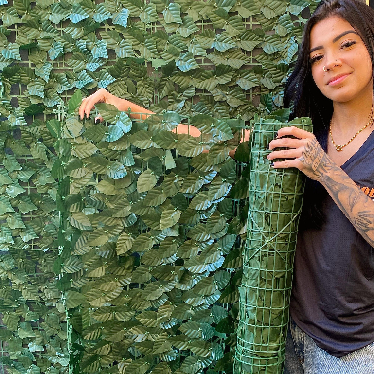 Muro Inglês Jardim Vertical 2,00x0,50 m – Painel de Hera Artificial Decorativo