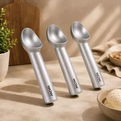 Kit 3 Colher De Sorvete Bola Em Aço Inox Profissional