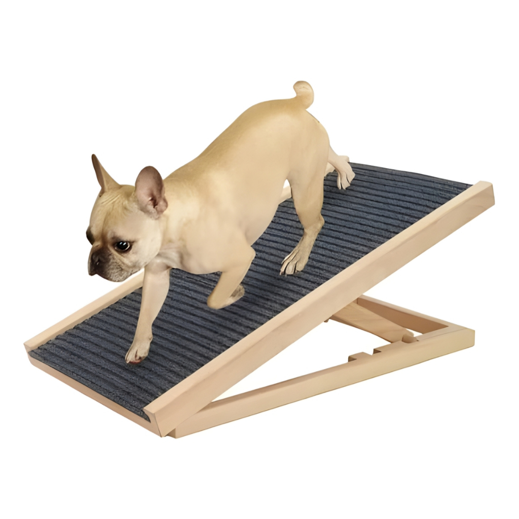 Rampa Para Cachorro Subir na Cama e Sofá VICA DECOR 3 Alturas Ajustáveis 40 60 70 cm Madeira Antiderrapante