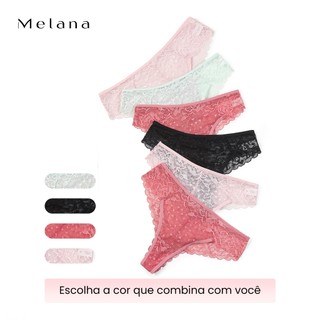 Melana Conjunto de 10 calcinhas fio dental 100% algodão confortáveis ​​para uso diário disponíveis em várias cores