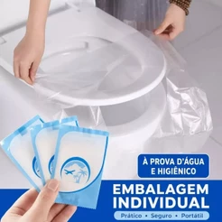 Protetores Assento Sanitário Descartável Plástico Privada Folha Forro Bacia Banheiro Público Kit