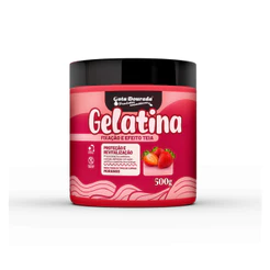 Gelatina Cabelos Cacheados Gota Dourada - Fixação - Morango