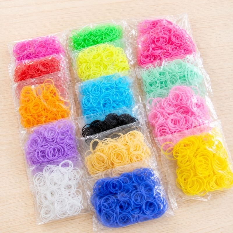 1000 ELÁSTICOS Grosso SILICONE (5 CORES) PENTEADOS PET BANHO E TOSA PULSEIRA INFANTIL.