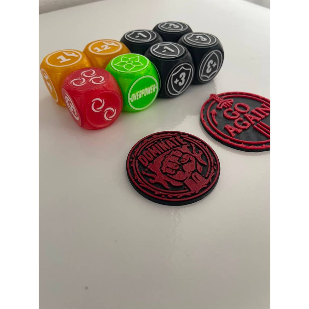 Flesh And Blood Kit Dados  Marcadores e Tokens Essentials  – 10 Unidades Dados de 2,5cm