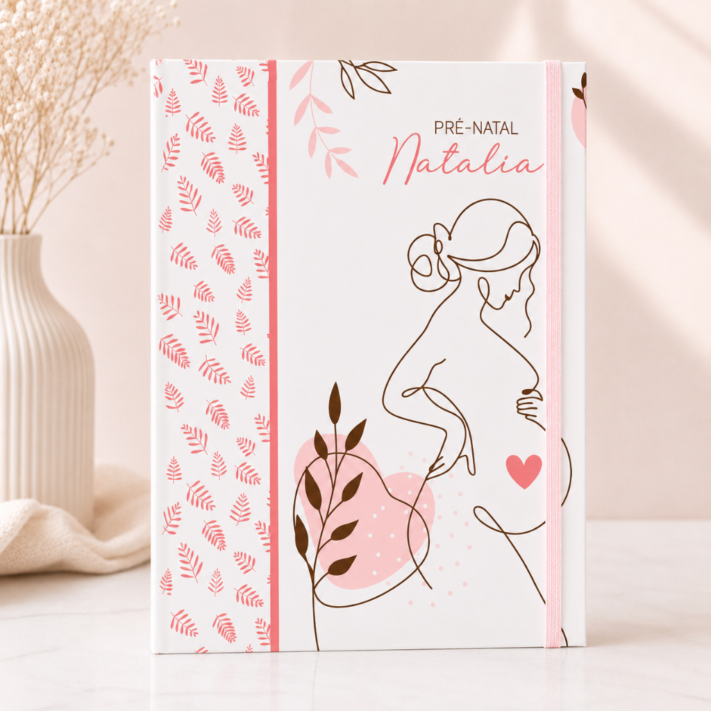 Pasta Pré-Natal | Organizador de Exames da Gestante | Porta Ultrassom com Envelope