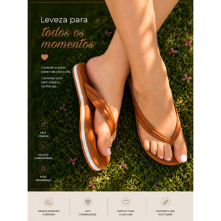 Chinelo Ortopédico Feminino Antiderrapante - Conforto e Elegância do 33 ao 40