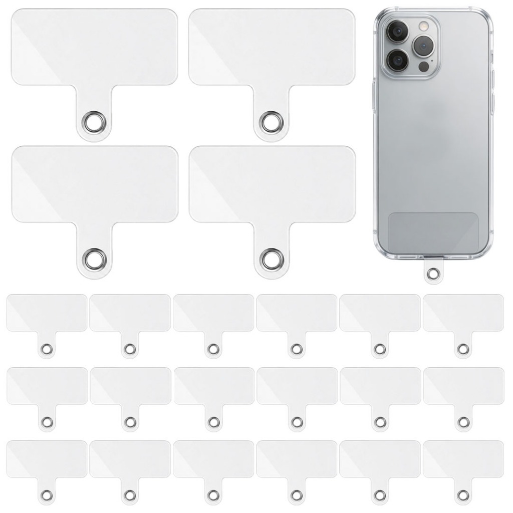 100Pcs Telefone Cartões Fixos De PVC Anti-Perda Transparente Clipes De Cordão De Celular Universal