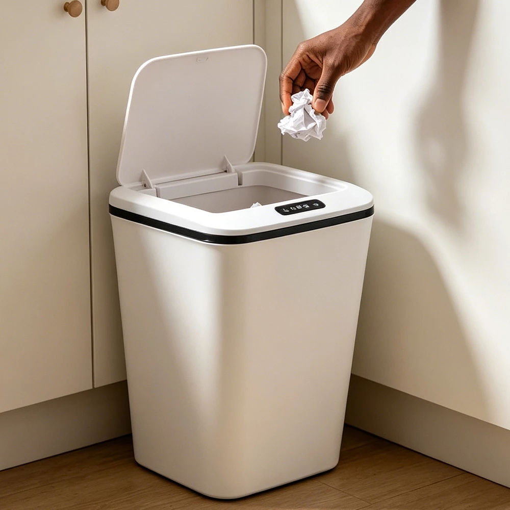 Lixeira com Sensor Automático 16L Recarregável Abertura Inteligente para Cozinha Banheiro Quarto Escritório — imagem 1