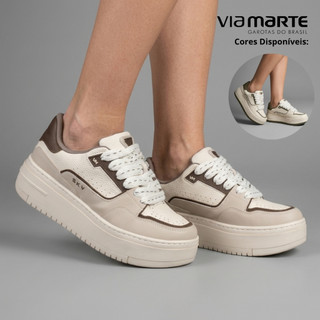 Tênis Via Marte Feminino Plataforma Casual Fashion Estilo Urbano para Looks Modernos