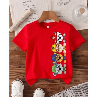 Camiseta Infantil Patrulha Canina Chase Marshall Rocky Rubble 100% Algodão Varias Cores