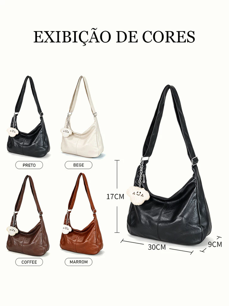 Bolsa Feminina de Ombro Estilo Hobo Grande Capacidade — foto 2