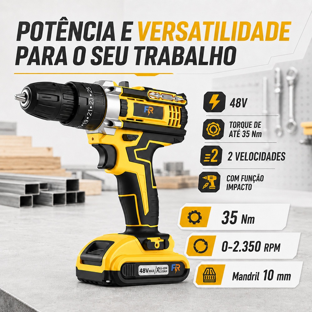 Furadeira de Impacto Sem Fio 48V — foto 8