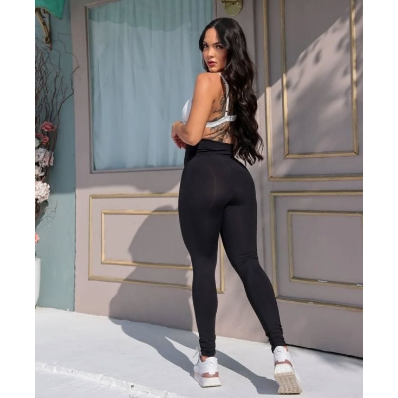 Calça Legging  Poliamida Premium Cós Alto Zero Transparência Moda Fitness Calça feminina Roupa feminina  Academia