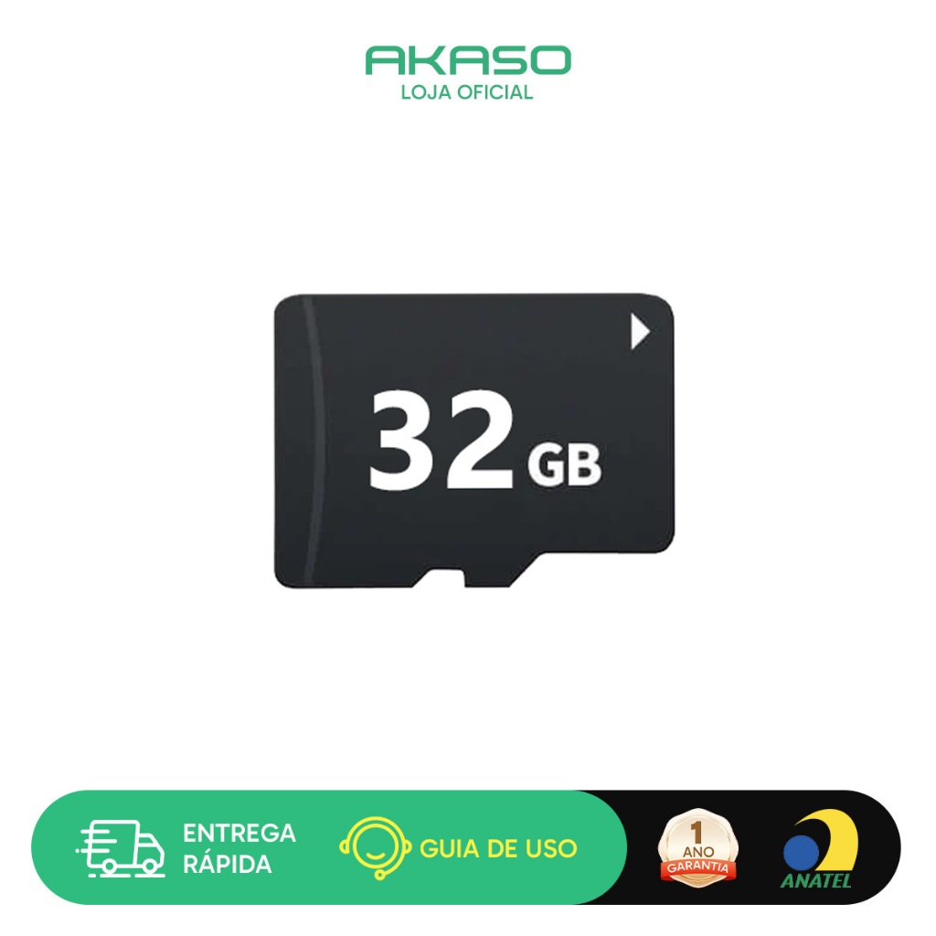 Cartão 32GB Micro SD para Câmera Ação AKASO