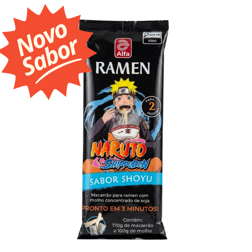 Macarrão Ramen Naruto Sabor Shoyu Lamen 270g Alfa