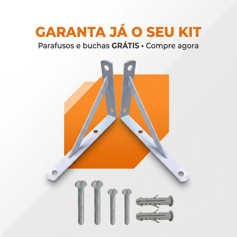 Mão Francesa Reforçada em Cantoneira Metálica Triangular para Prateleira — foto 6