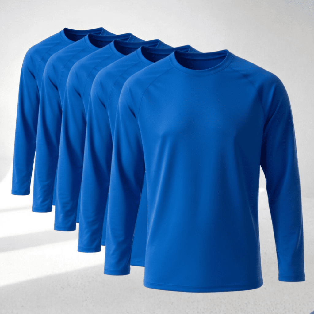 Kit 5 Camisetas Masculinas Manga Longa Dry Fit para Academia, Esportes e Lazer