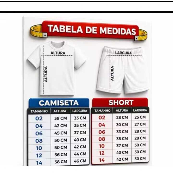 CONJUNTOS INFANTIL SELEÇÕES DE CLUBES COPA DO MUNDO 2026 PROMOÇÕES