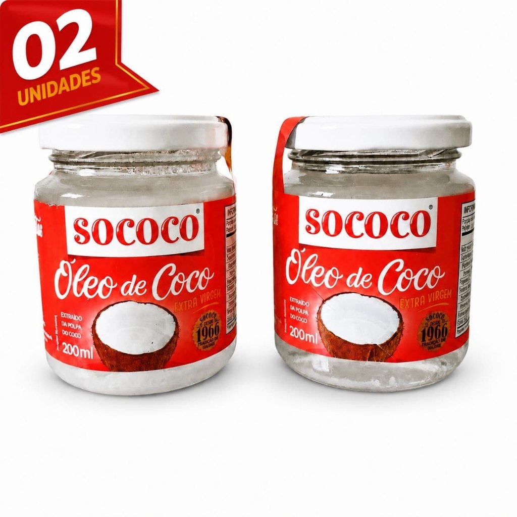 Kit 2 Óleos de Coco Extra Virgem 200 ml 0,3% acidez