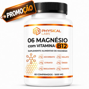 6 Magnesio + Vitamina B12  CONCENTRADO  (  POTE PARA 02 MESES DE USO  )
