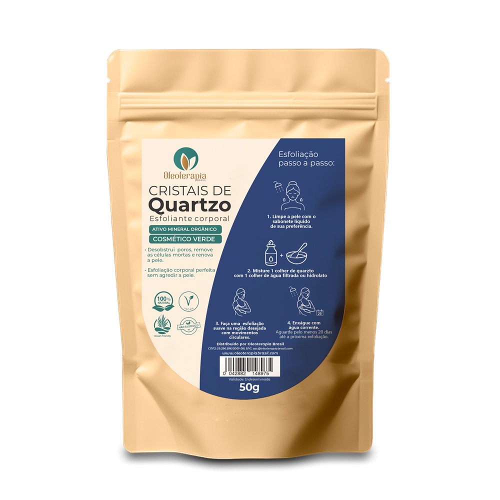 Cristais de Quartzo - Esfoliante Corporal - uso cosmético 100% natural