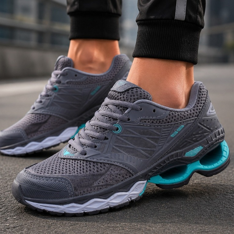 Tênis Masculino Esportivo Premium Leve Confortável Resistente com Amortecimento Superior para Corrida Academia Caminhada