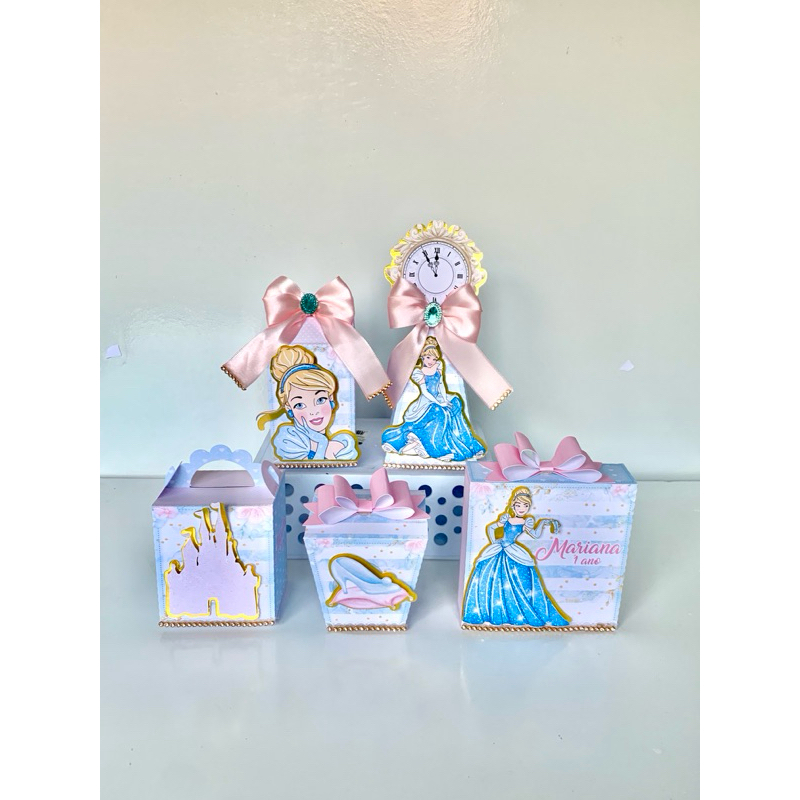 Kit Personalizados CINDERELA  -  Lembrancinhas prontas para Festas e Aniversários