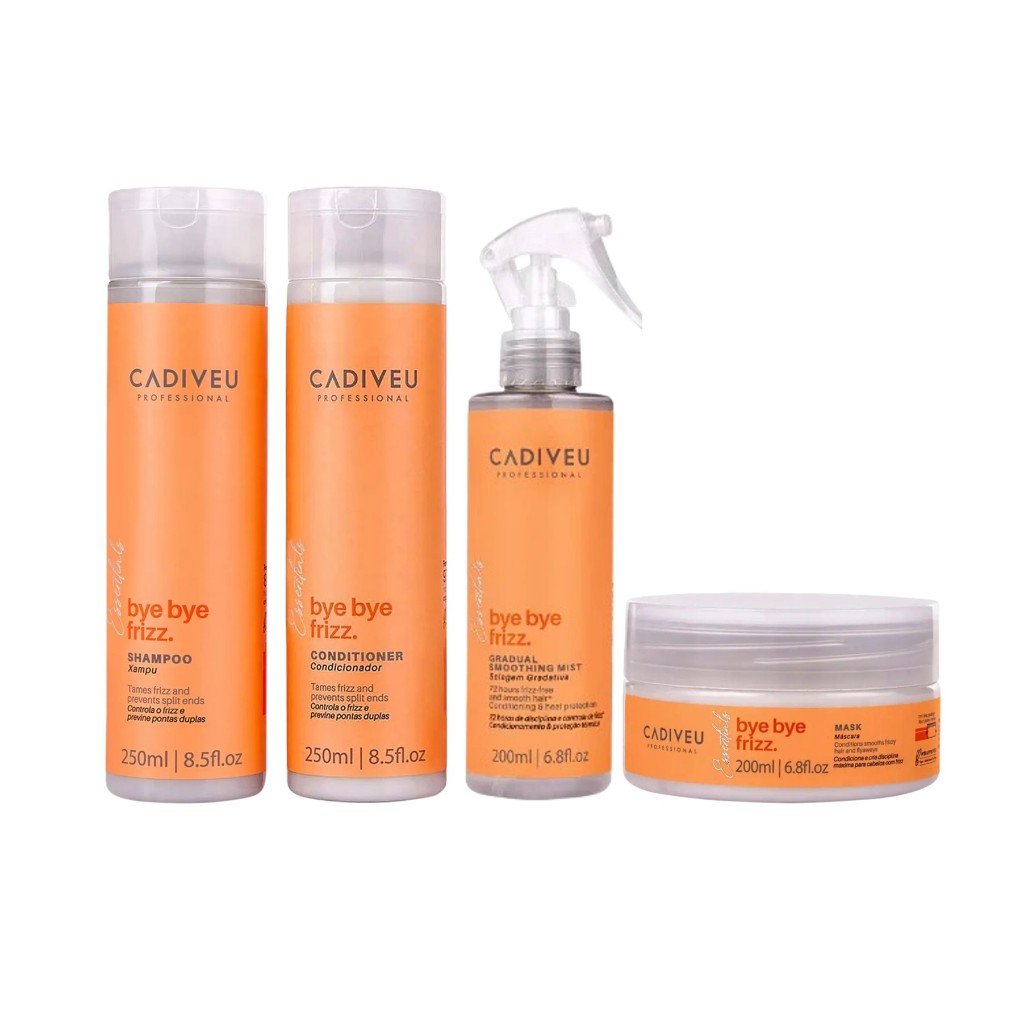 Cadiveu Kit Bye Bye Frizz Sh + Cond + Masc e Fluído