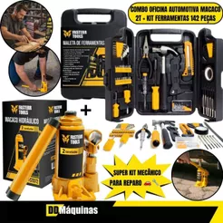 Kit Macaco Hidraulico 2 Toneladas + Kit de Ferramentas 142 Peças - Fasterr