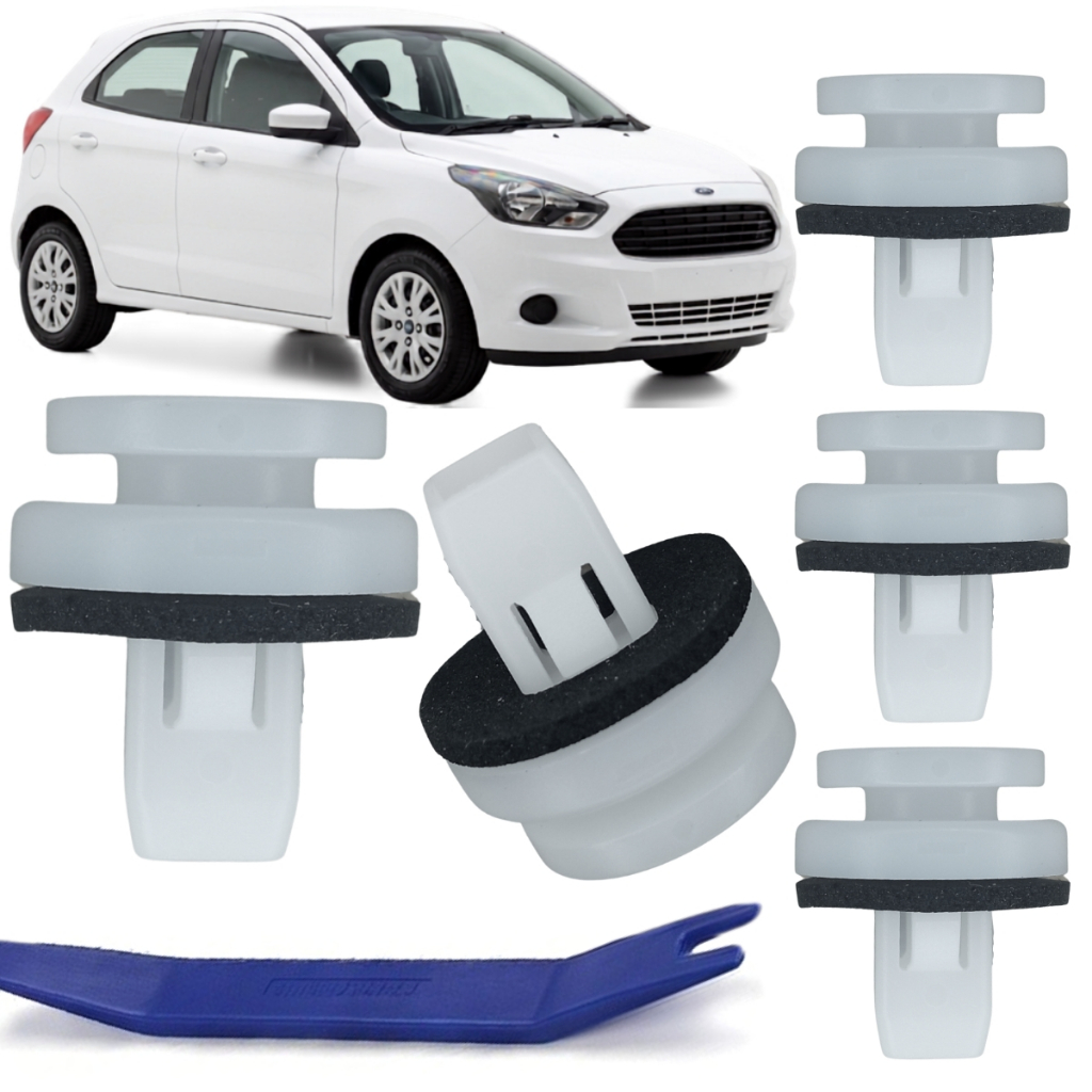 Kit 5 Grampo Presilha Fixação Suporte Da Lanterna Farol Para Ford Ka 2013/2020 Todos