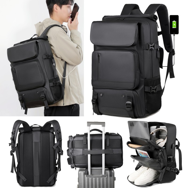 Mochila de viagem multifuncional Viral, tamanho grande, em nylon impermeável, com entrada…