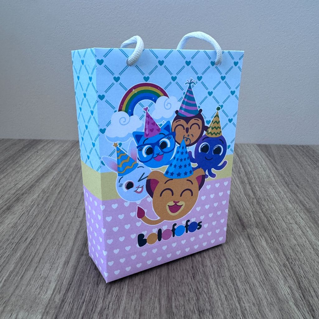 Sacolinha surpresa Bolofofos TAMANHO P  - sacola lembrancinha Bolofofo, sacolas festa bolofofos