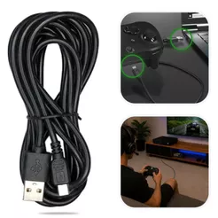 Cabo Controle Xbox One S Fat 3m 3 Metros Manete Usb Jogar Notebook Pc