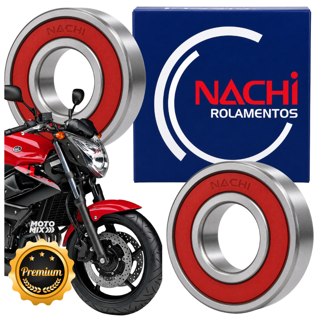 Par de Rolamentos Roda Dianteira Yamaha Xj6 N / Xj6 F Nachi