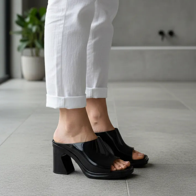 Salto Tamanco Melissa Nora Mule Saltinho Bloco Slide Pratico Fashion Tendencia Conforto Original