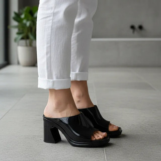 Salto Tamanco Melissa Nora Mule Saltinho Bloco Slide Pratico Fashion Tendencia Conforto Original