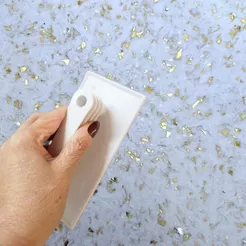 Kit Papel de Parede Liquido Premium Glitter Ouro Super Luxo Decoração Quarto Sala e Desempenadeira