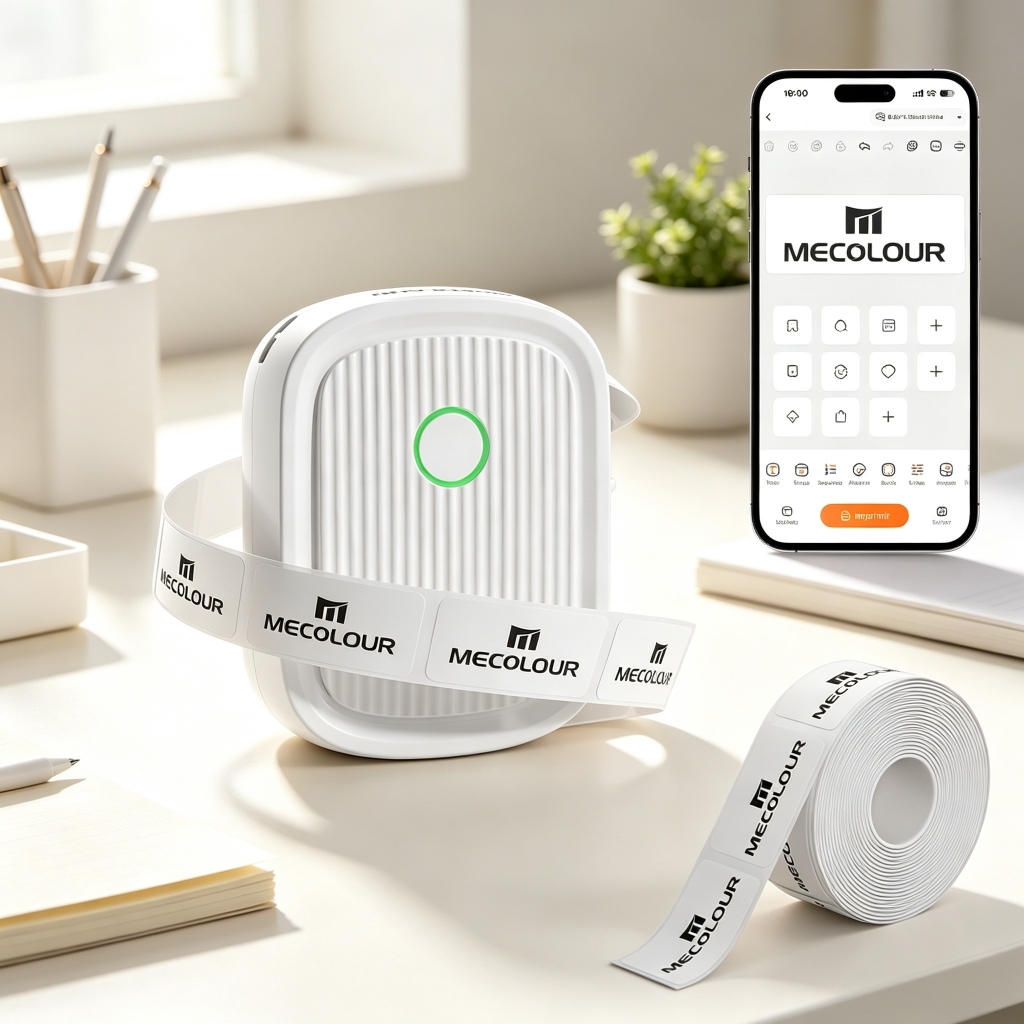 Impressora Etiqueta Bluetooth Termica 1 Rolo Cor Branco usb Mecolour Impressora