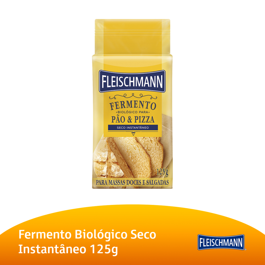 Fermento Biológico Seco Instantâneo Fleischmann para Pães e Pizzas 125g